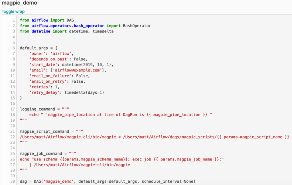 integrate Apache Airflow and Silectis Magpie