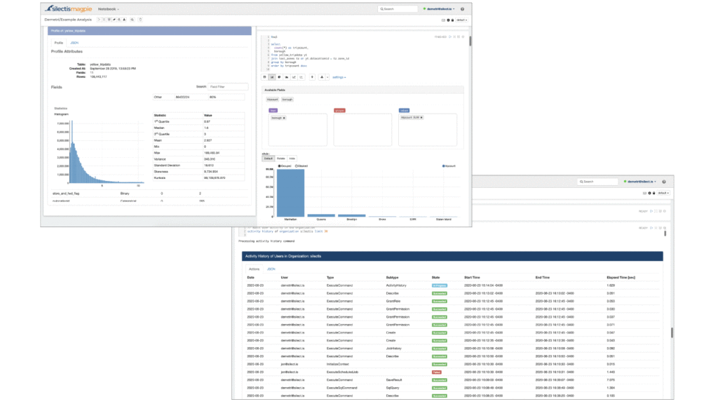 Magpie Data Engineering Platform Screens